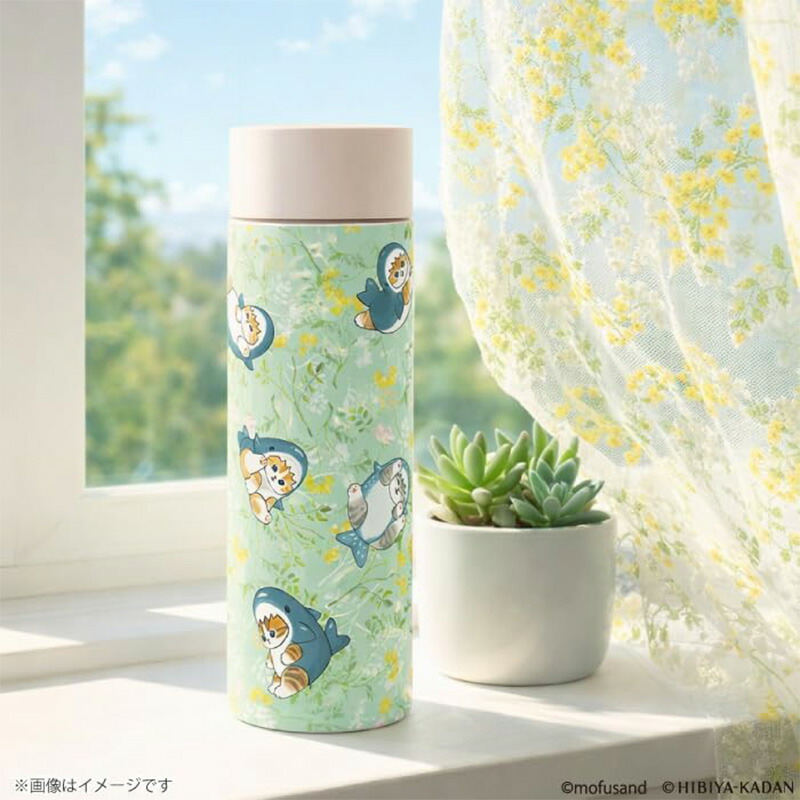 現貨｜mofusand x 日比谷花壇 鯊魚貓 日版 不銹鋼膽 保溫杯 300ml (鯊魚貓 53-5002)
