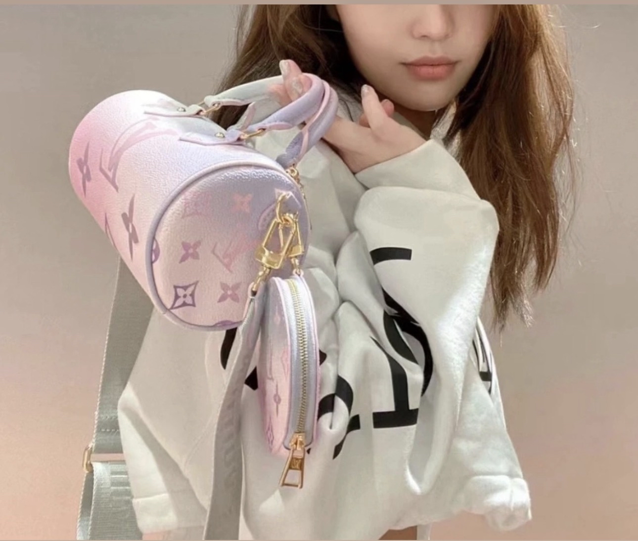 Louis Vuiton限量版夢幻紫粉Monogram Speedy