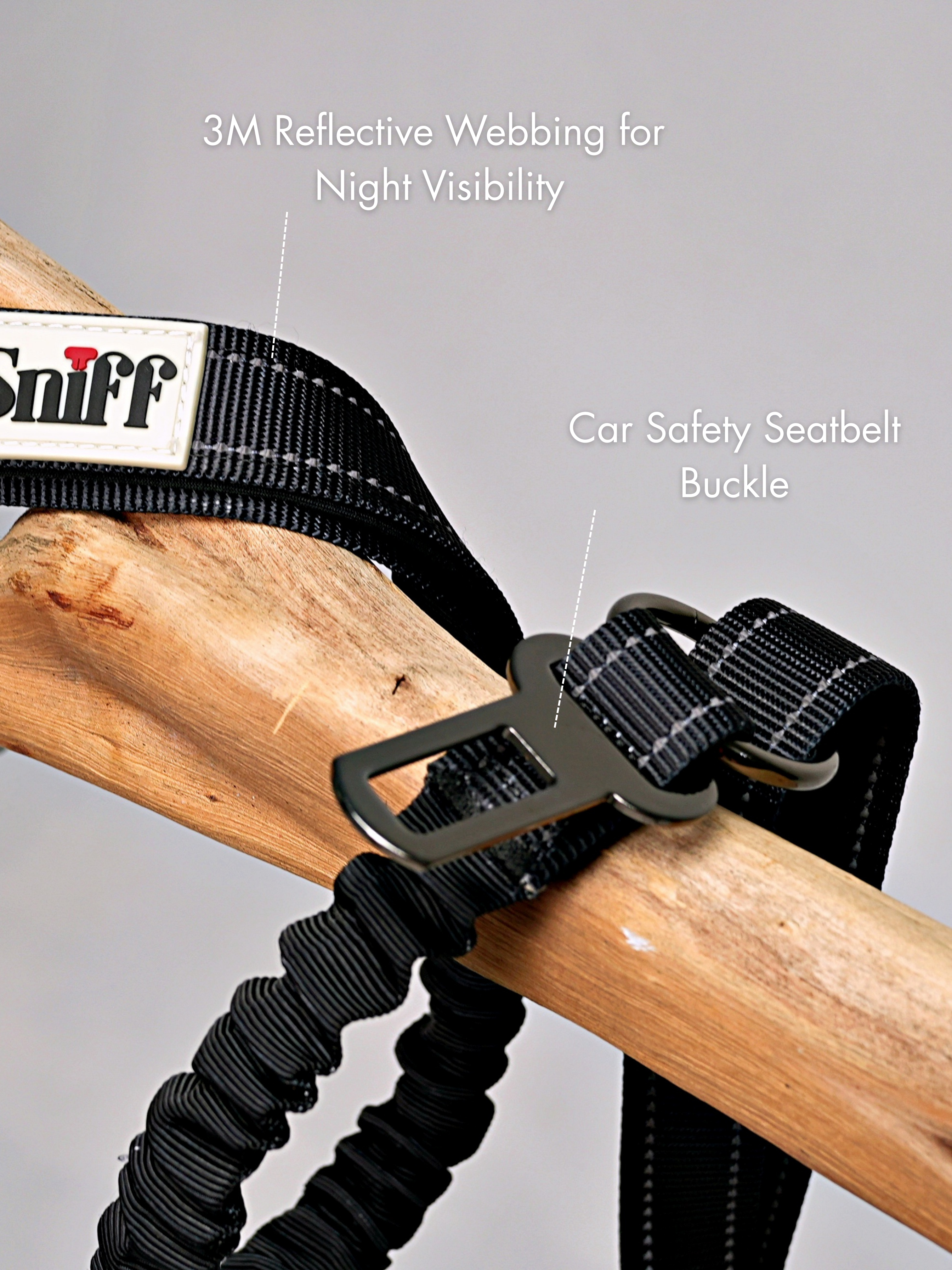 Hands Free Multifunction Leash with Poop Bag - Black