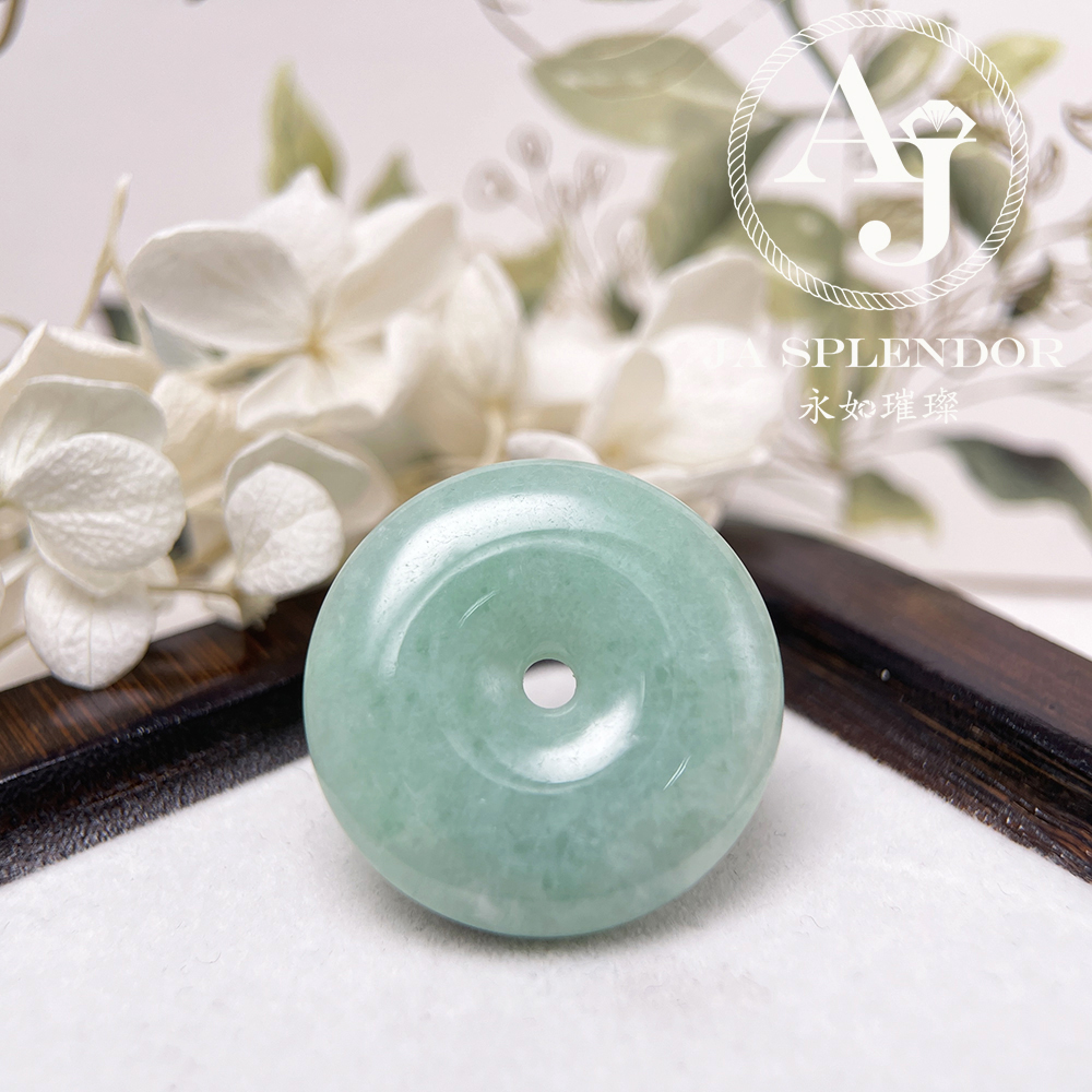 JN-3116 天然翡翠A玉 果綠甜色平安扣