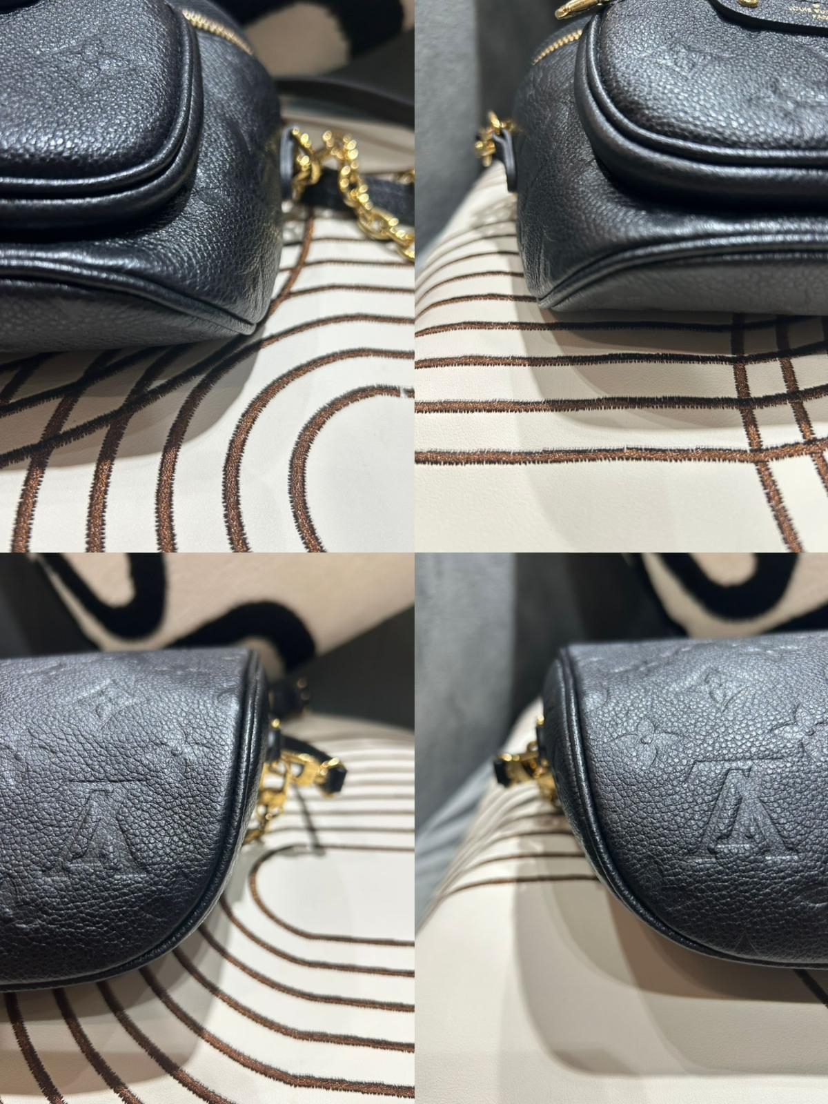 Lv Mini Bumbag Shoulder Bag 黑色M46917 Black Calfskin Monogram Empreinte 100%Authentic ,98%new✅dust bag