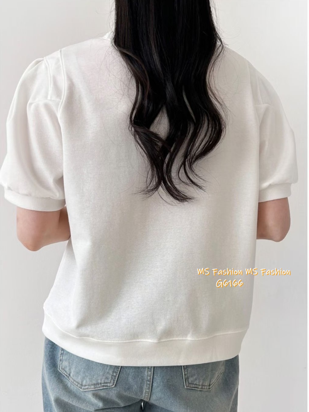 G6166 韓國🇰🇷靚色摺袖top
