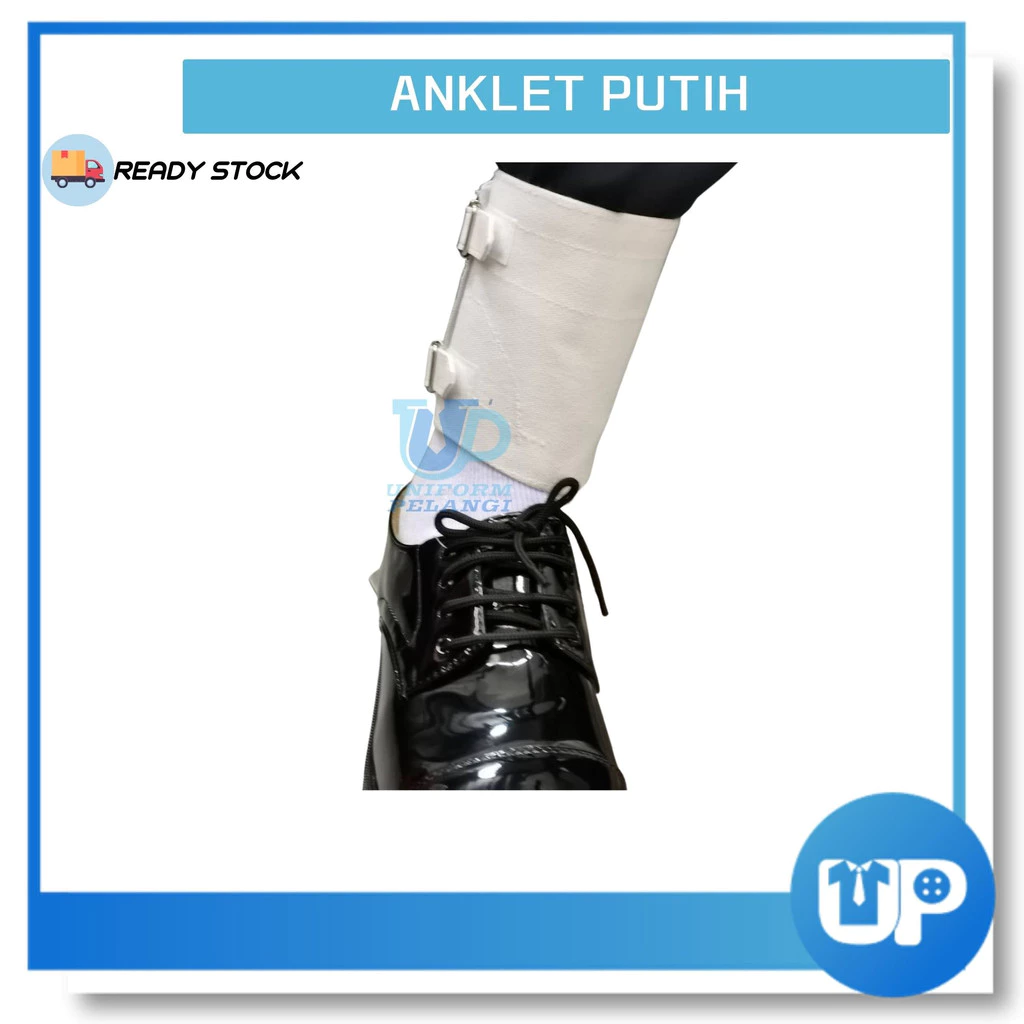 Angklet Putih Velcro/ Anglete Kawad Putih Uniform/ANKLET KAWAD