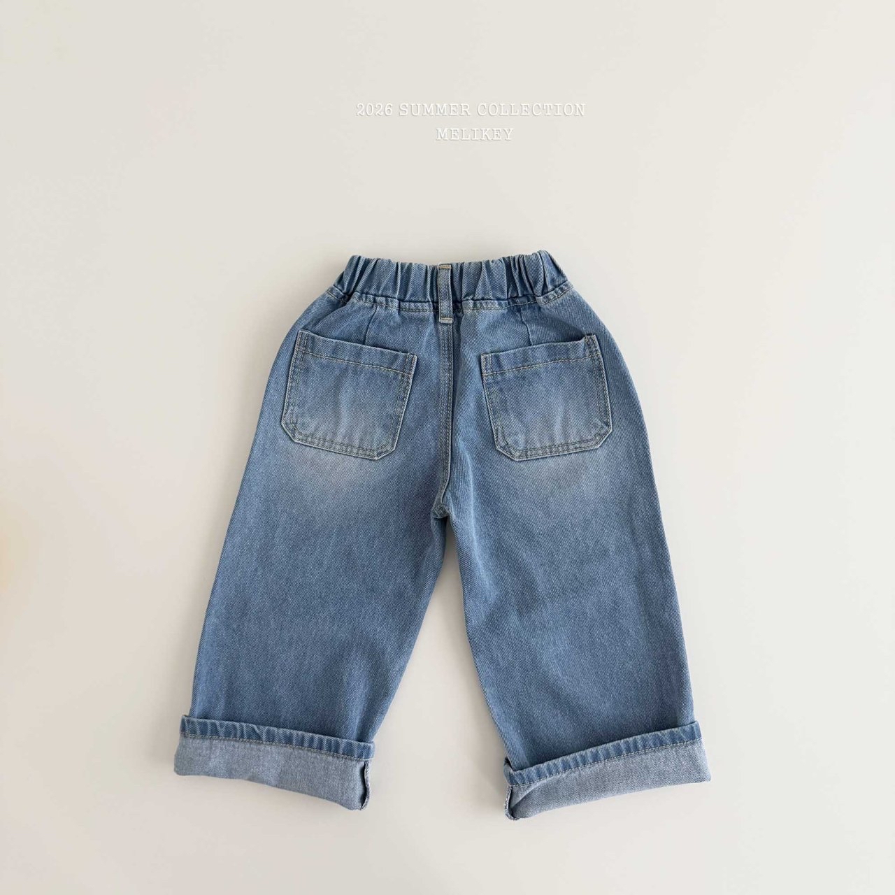 Folding Distressed Denim Pants