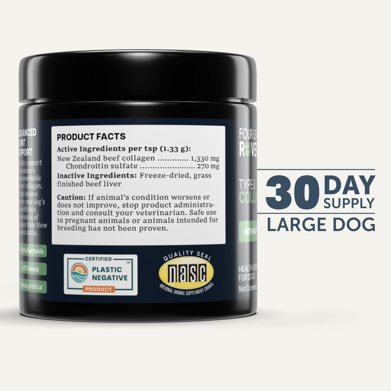 【Four Leaf Rover】Collagen Peptides 膠原蛋白胜肽粉 (84.9g)｜軟骨修復・關節靈活性・天然軟骨素