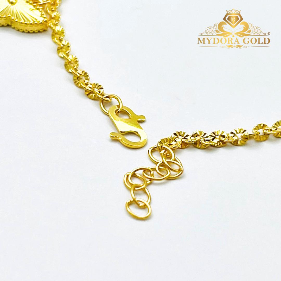 MYDORA EMAS 916 Rantai Tangan Sauh Matahari + 5 Radiant Butterfly l EMAS 916/22K