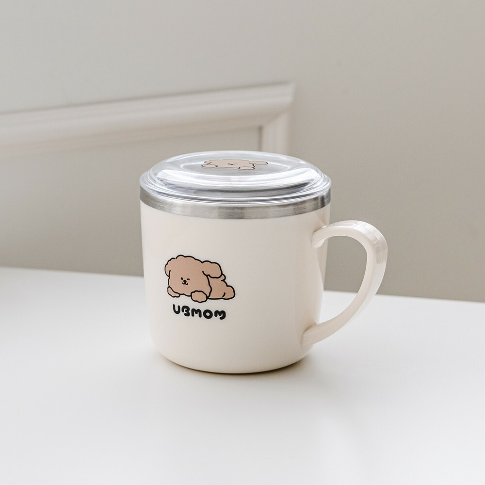 UBMOM 不銹鋼304帶蓋杯-MongMong狗