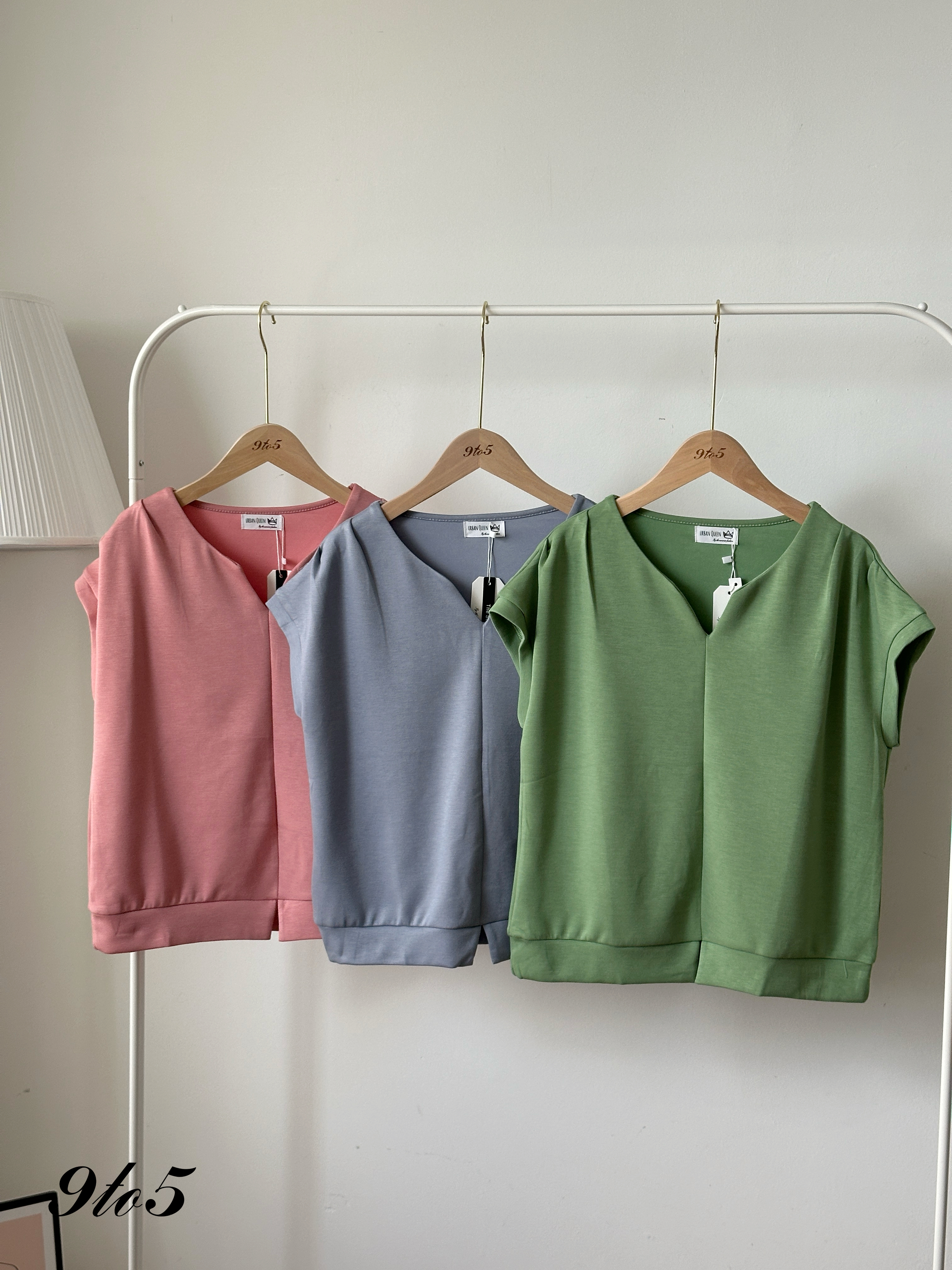 T4262 Cape Sleeve V Neck Top - 5 Colors 
