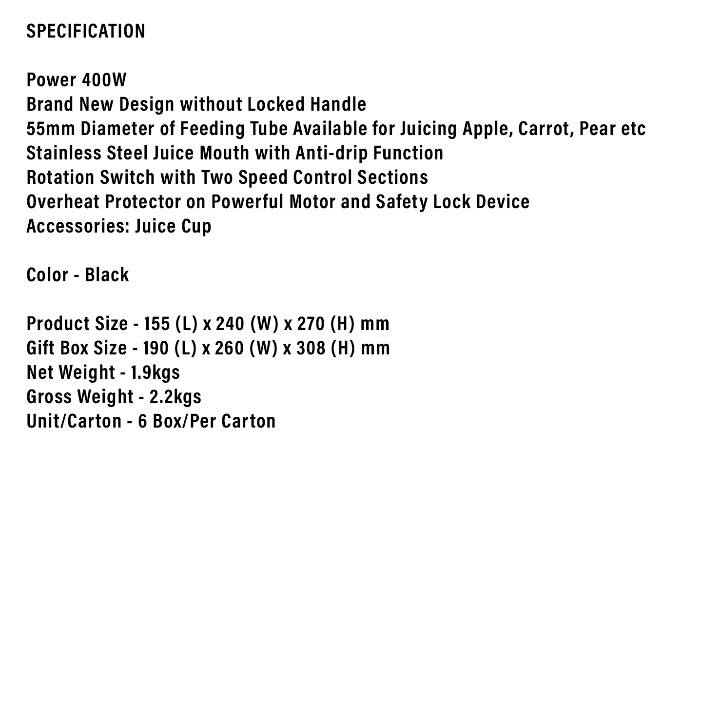 Faber 400W Retro Juice Extractor FJE 9450