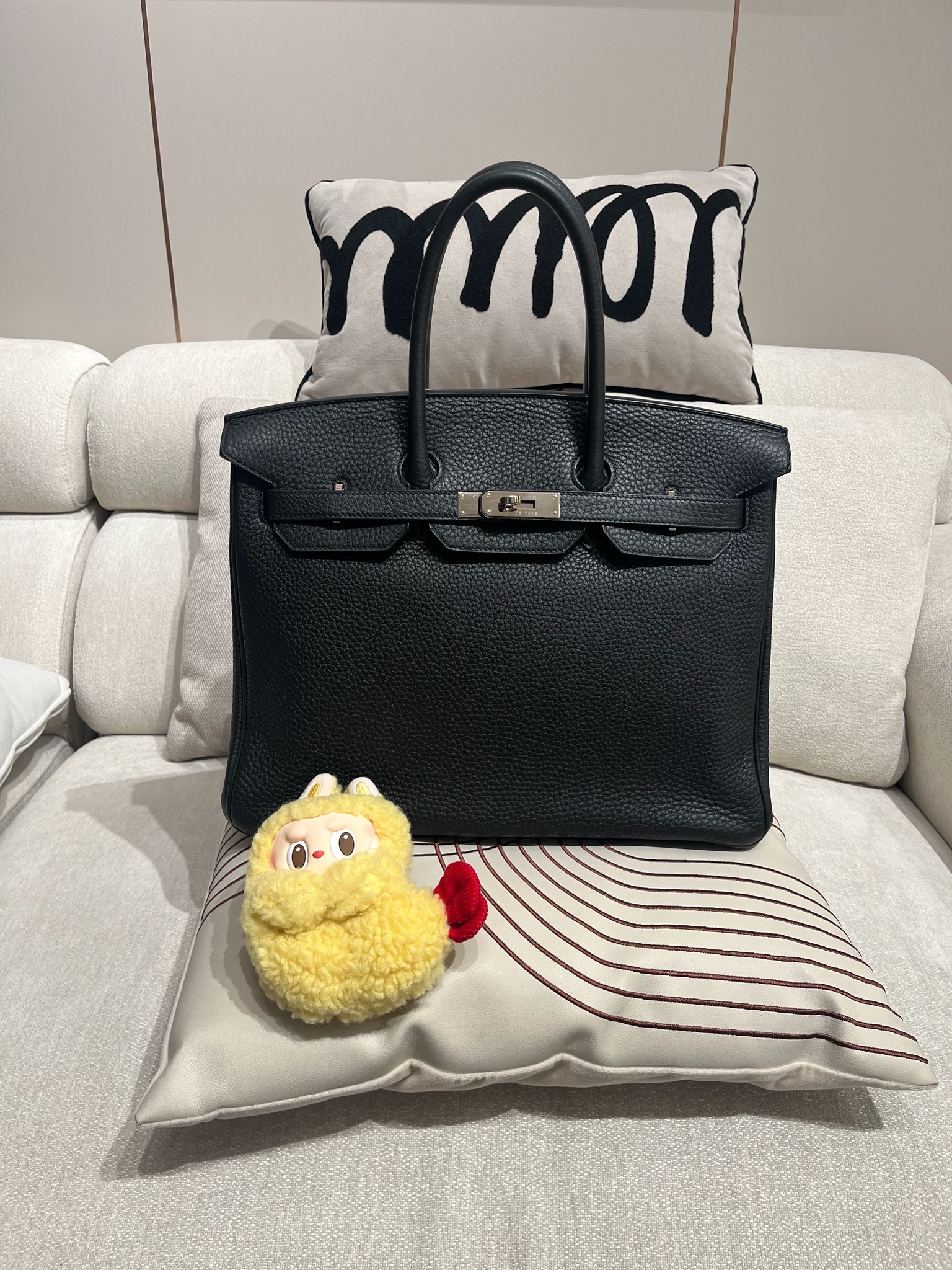 Hermes Birkin 35 黑色銀扣 Stamp [R] 100%Authentic, 98%New ✅Key lock ✅Dust bag✅Box