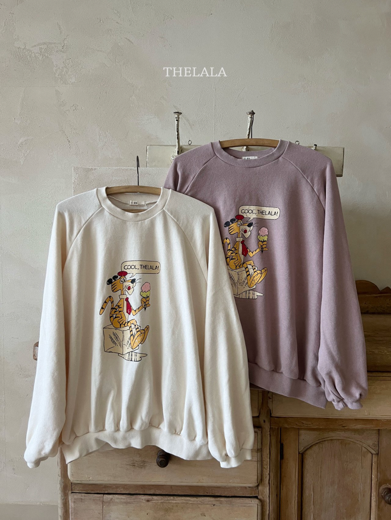 🌸預訂 韓國直送🌸🇰🇷THELALA兩色親子款老虎印花衛衣