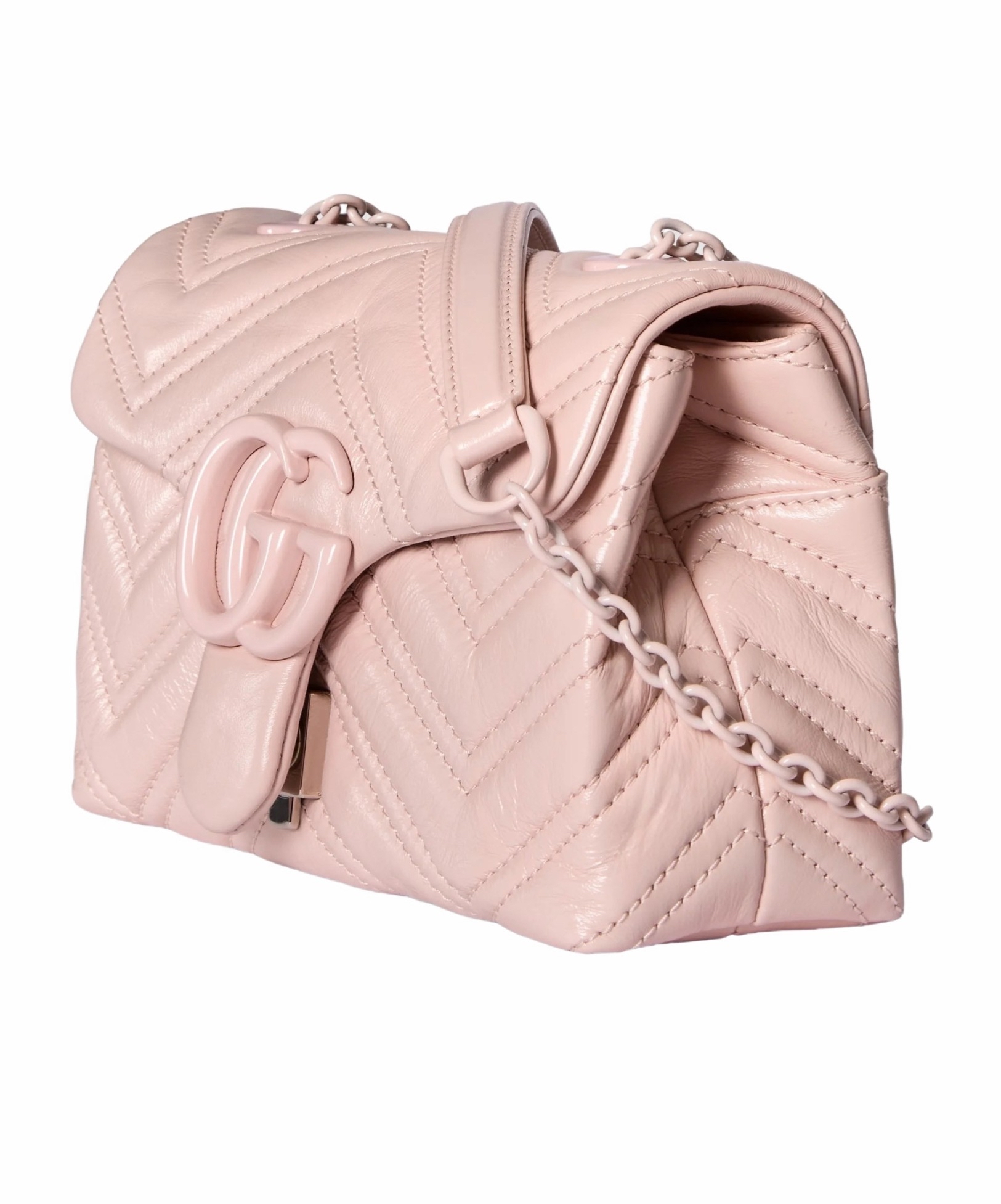 Gucci 女士 GG Marmont 迷你单肩包均码码MINI、20cm*6.35cm*12cm 