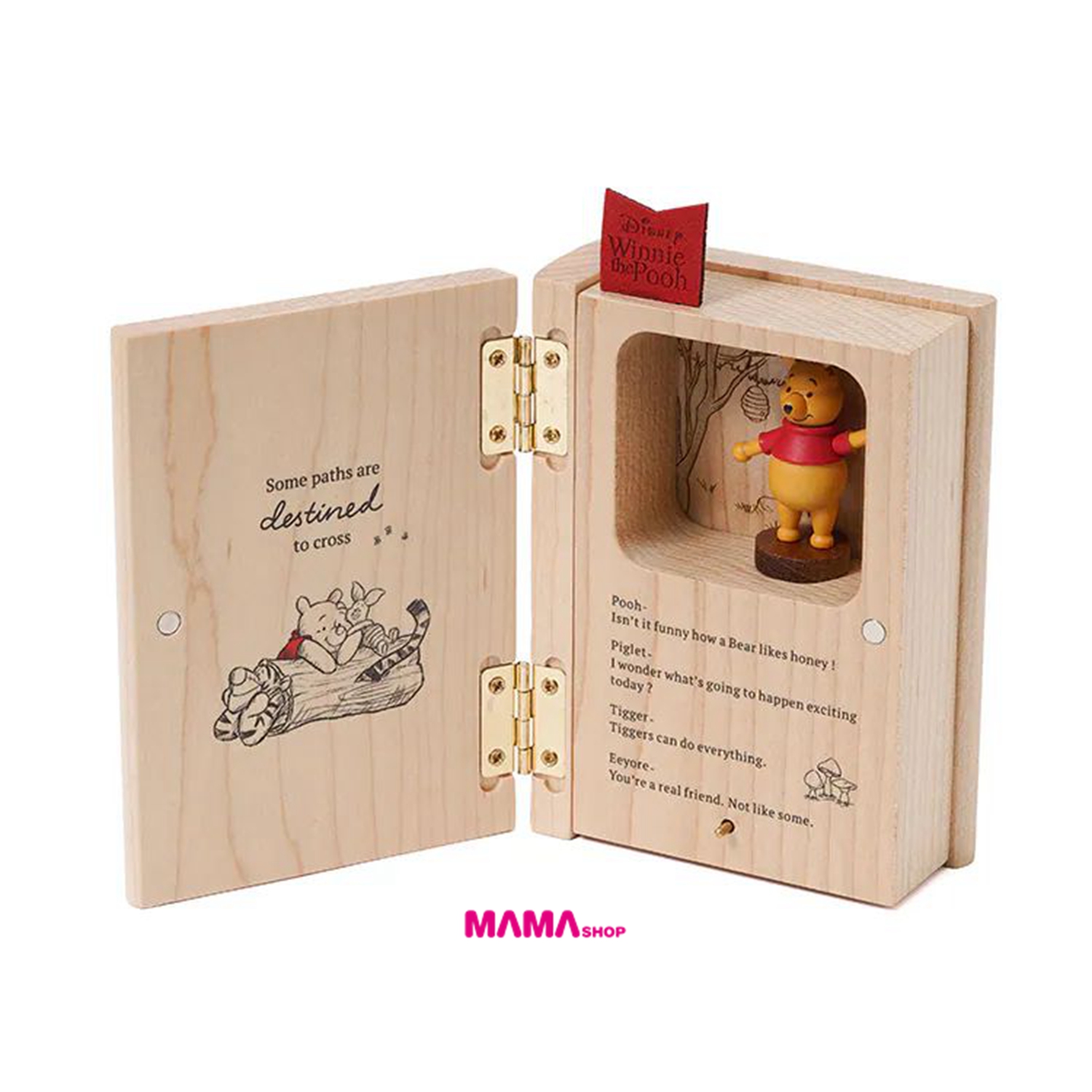 台灣直送迪士尼小熊維尼典藏書造型音樂盒