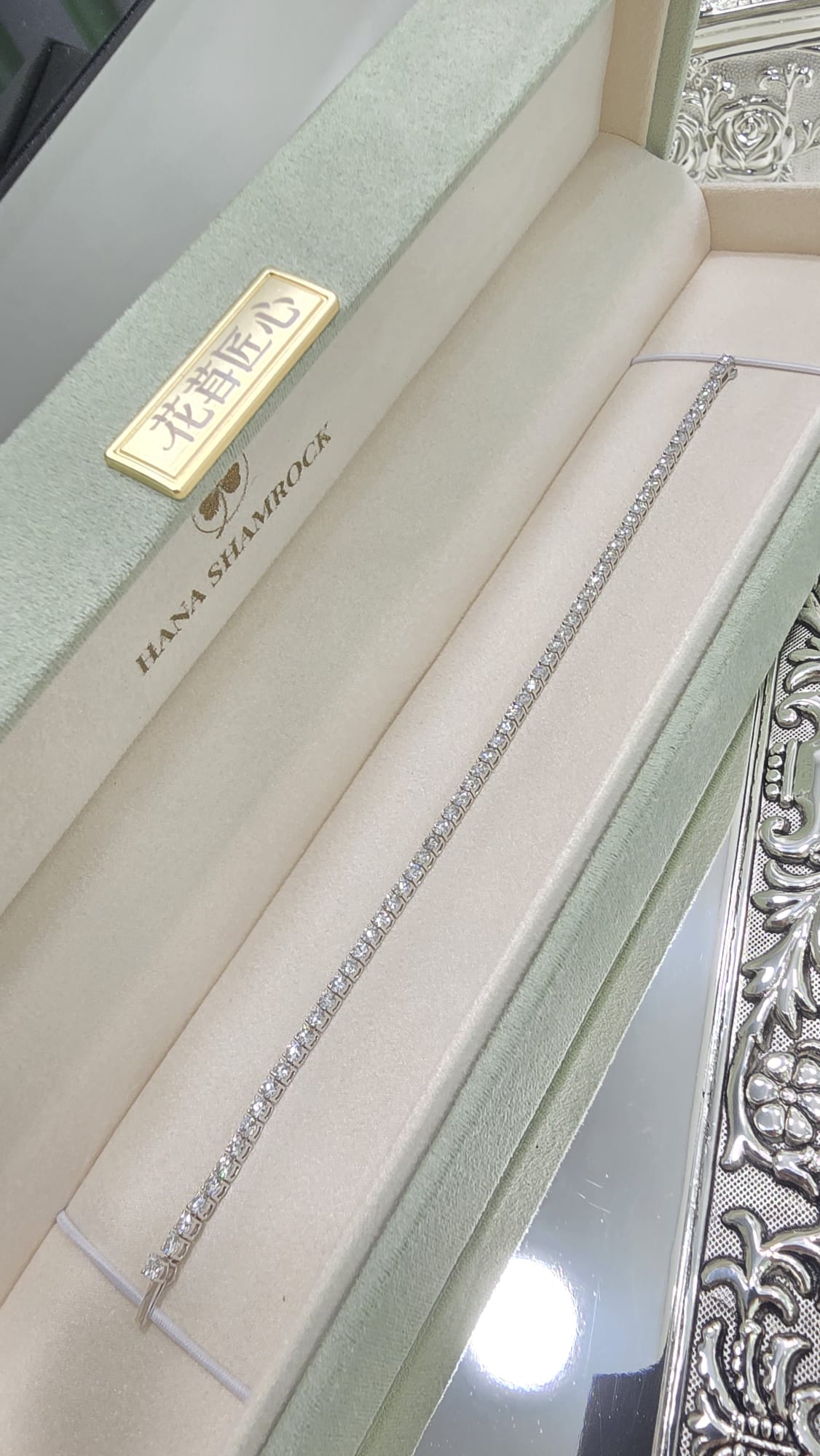 18K金培育鑽石手鏈 d3.273ct/63 G4.475g L17cm