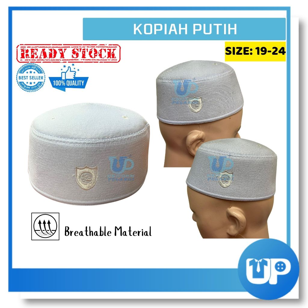 Kopiah Putih Sekolah Pakaian Traditional Melayu