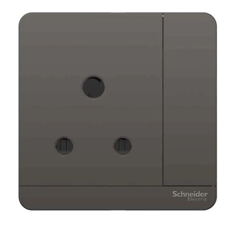 Schneider 施耐德 奐尚 15A 單位三腳圓頭有掣插座連LED指示燈 E8315_15N_WG_C5