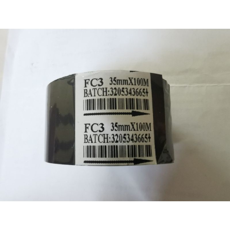 FC3 Hot stamping ribbon (black) - 35mm X 100 metre long