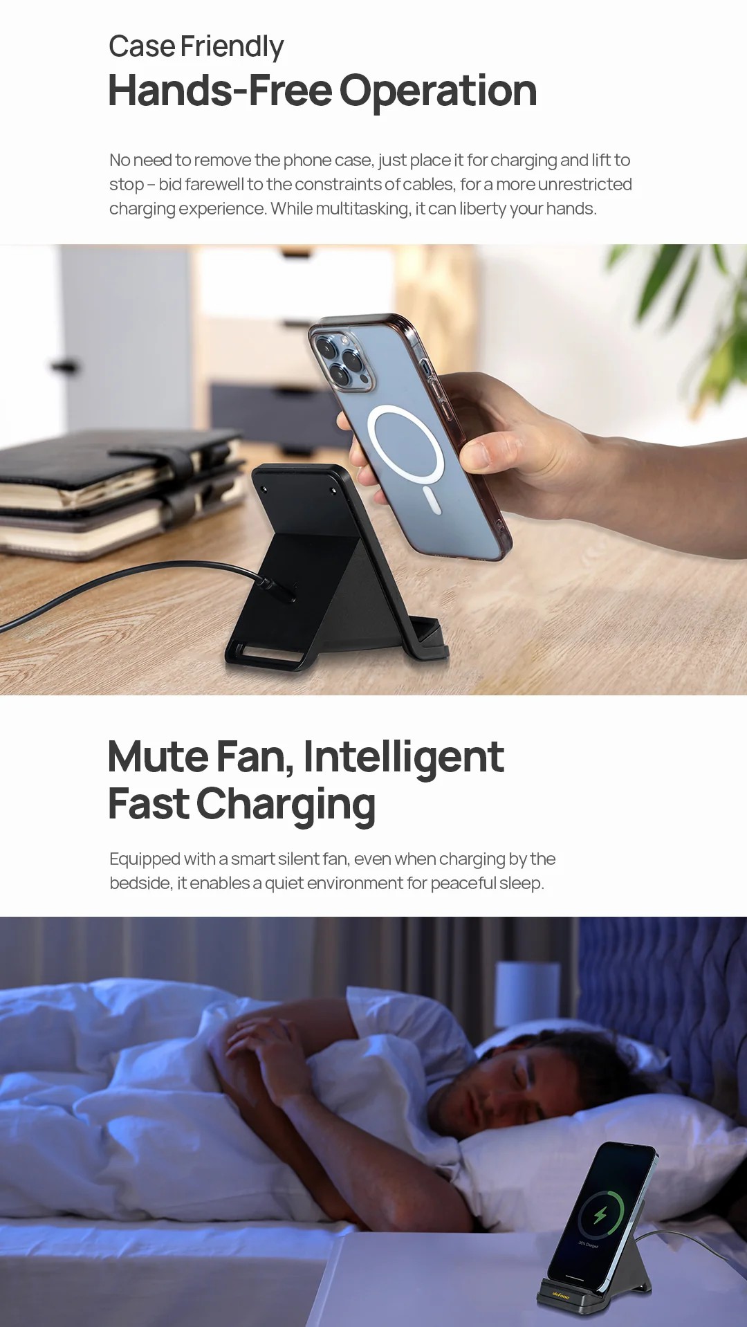 Ulefone 50W Air Cooled Wireless Charging Stand 無線充電底座連散熱風扇