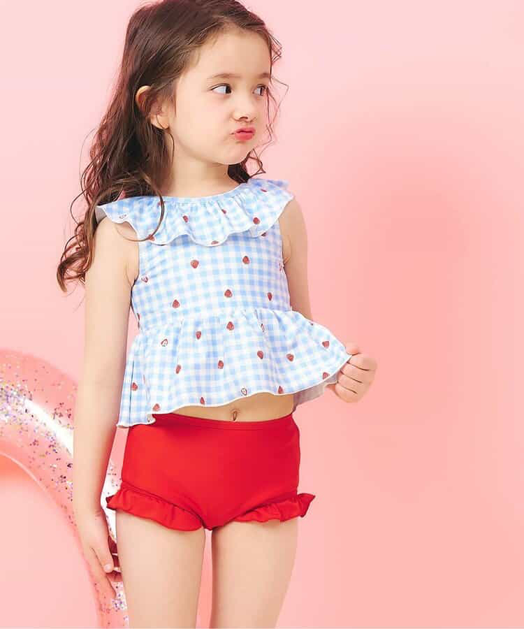 🇯🇵預訂 日本直送🇯🇵Apres les cours六色圖案印花荷葉邊後背V領分體泳衣