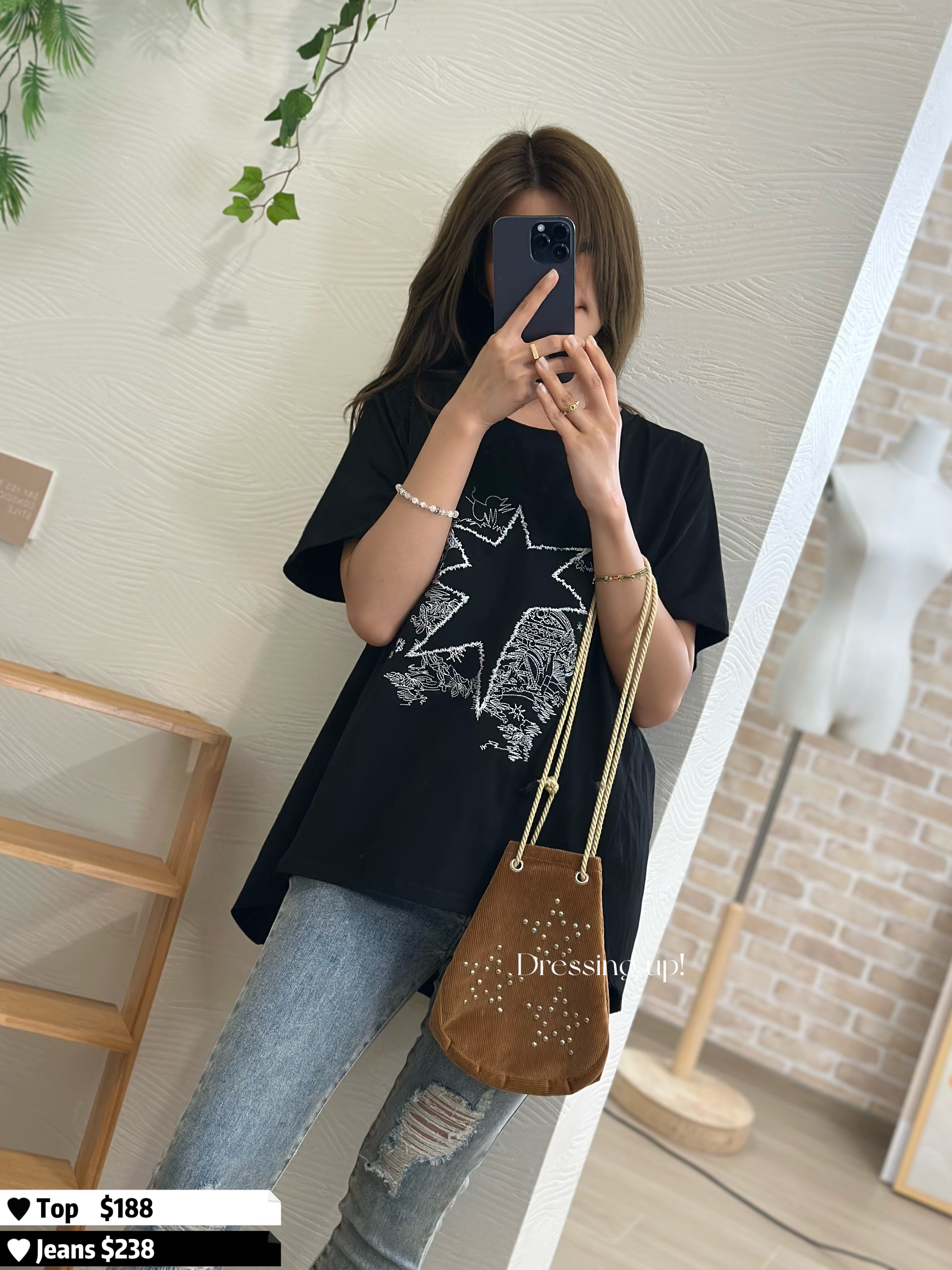 幸運星｜背面拼百摺上衣