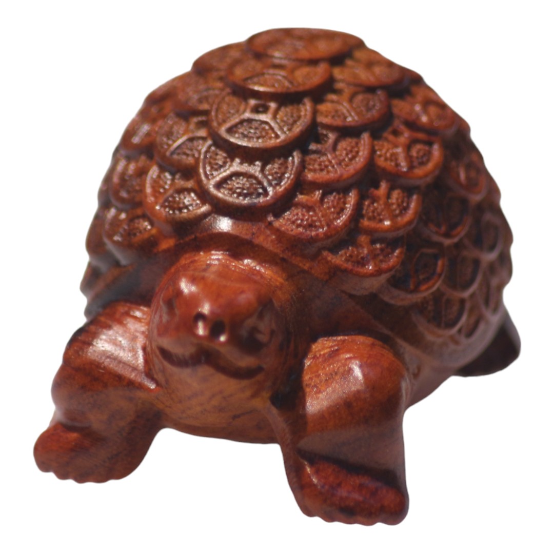 小龜 龜殼 木雕刻