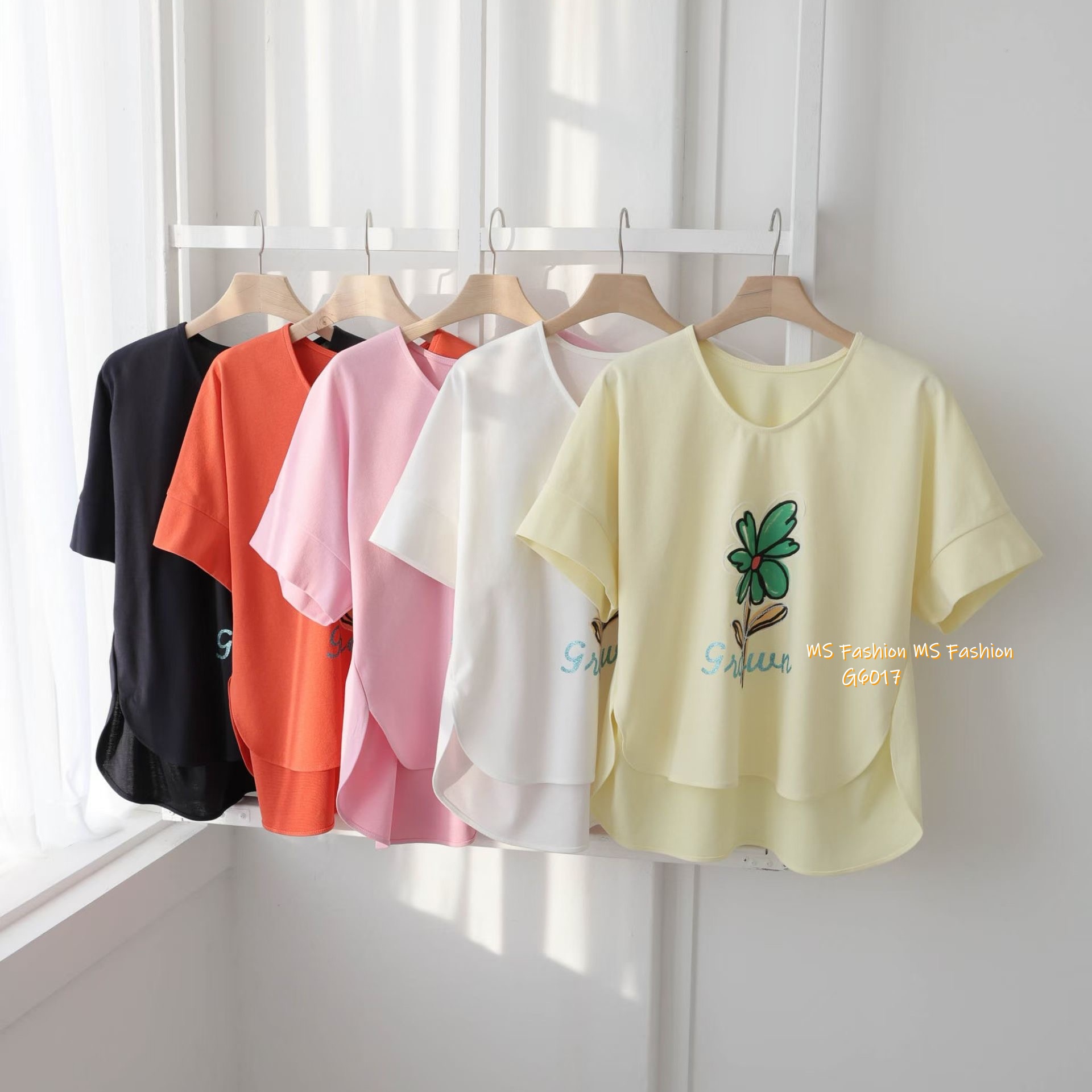 G6017 韓國🇰🇷靚色花花print top