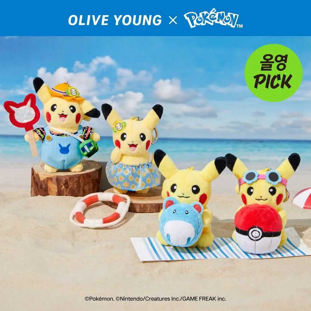 [POKEMON x OLIVE YOUNG] 比卡超公仔匙扣 (4款)