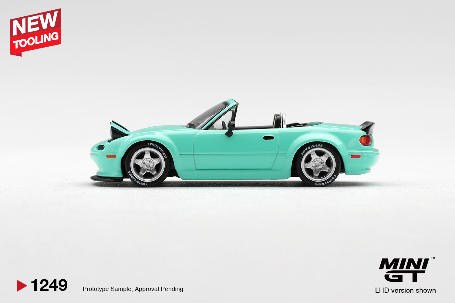 MINI GT 1249 Mazda MX-5 (NA) Pandem Mint Green | MINIGT 1249 盒裝【現貨】