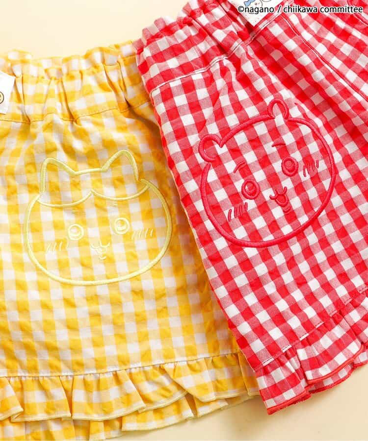 🇯🇵預訂 日本直送🇯🇵Apres les cours x Chiikawa系列兩色人物刺繡格紋荷葉邊短褲