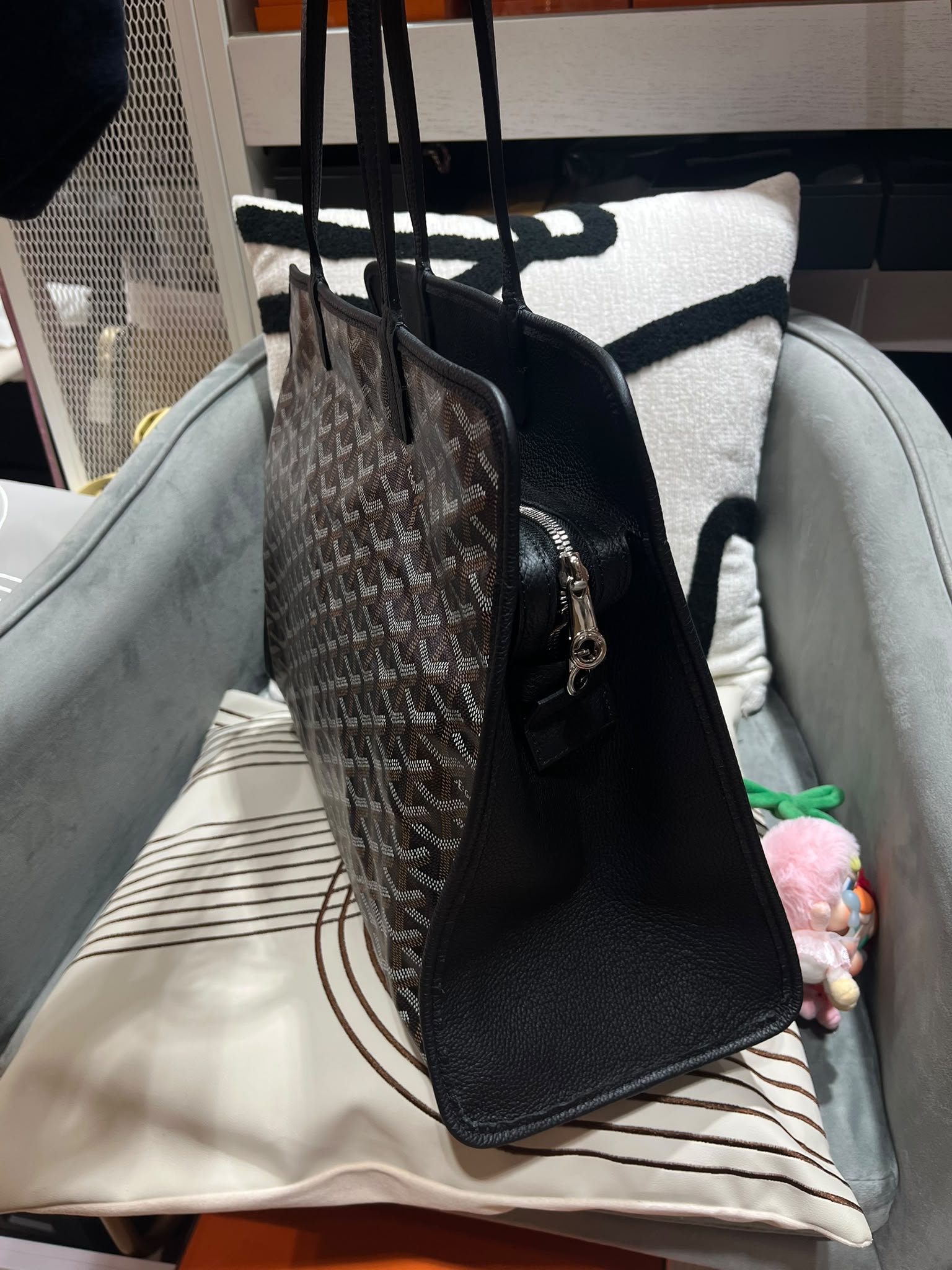 Goyard hardy pm tote bag noir 100%Authentic, 98%new  ✅收據✅pouch ✅塵袋 