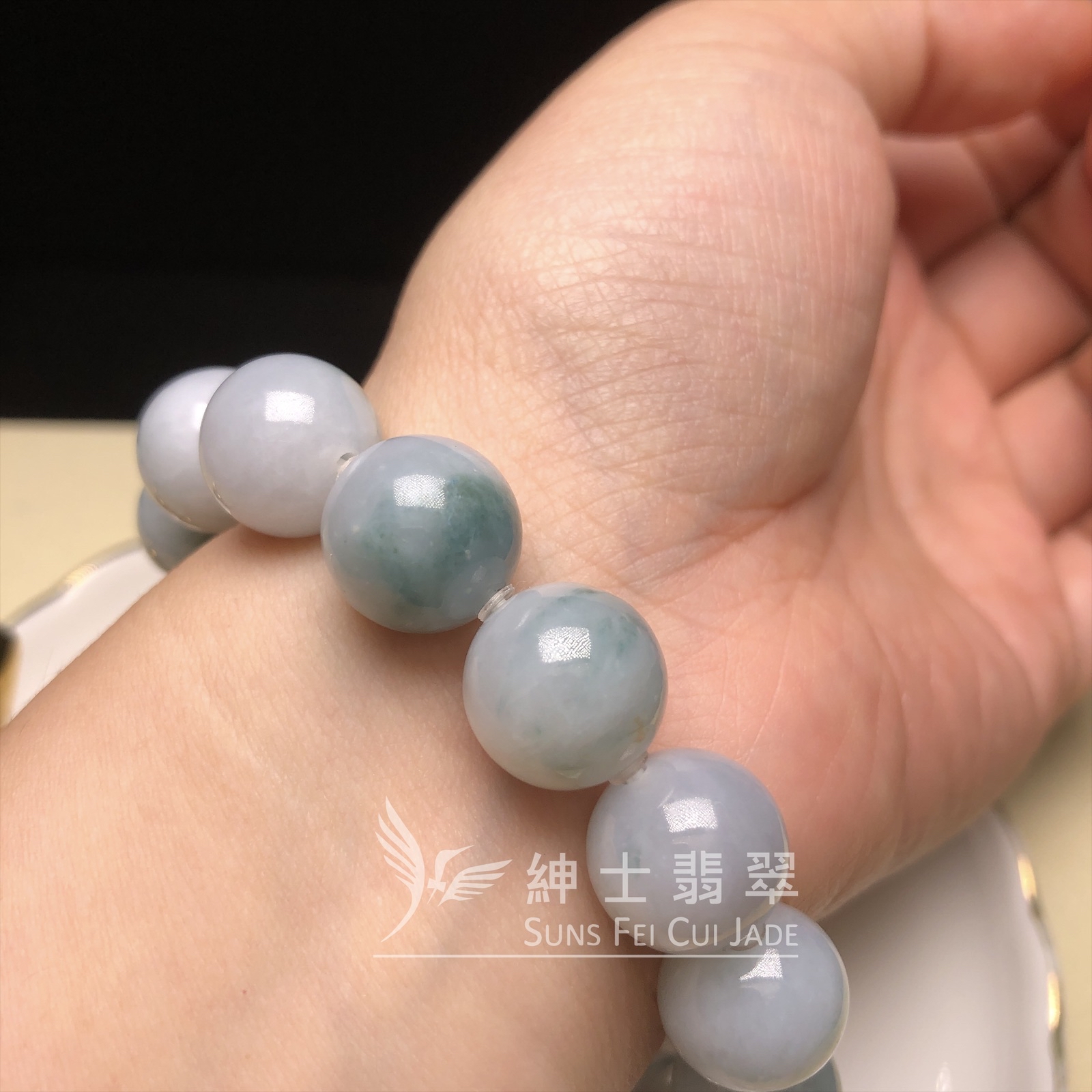 飄綠花手串13mm  CA00605