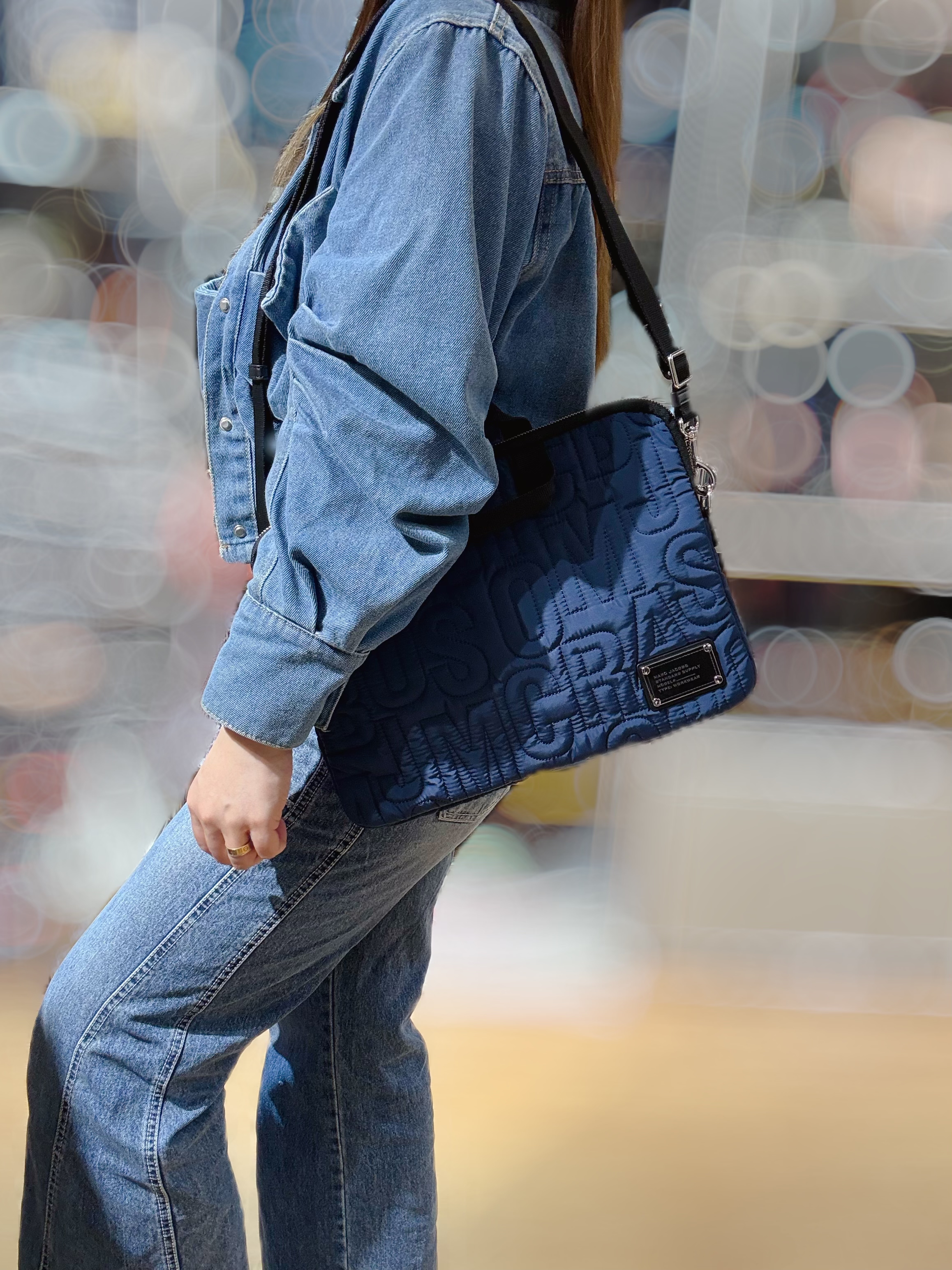 Marc Jacobs laptop bag quilted/navy