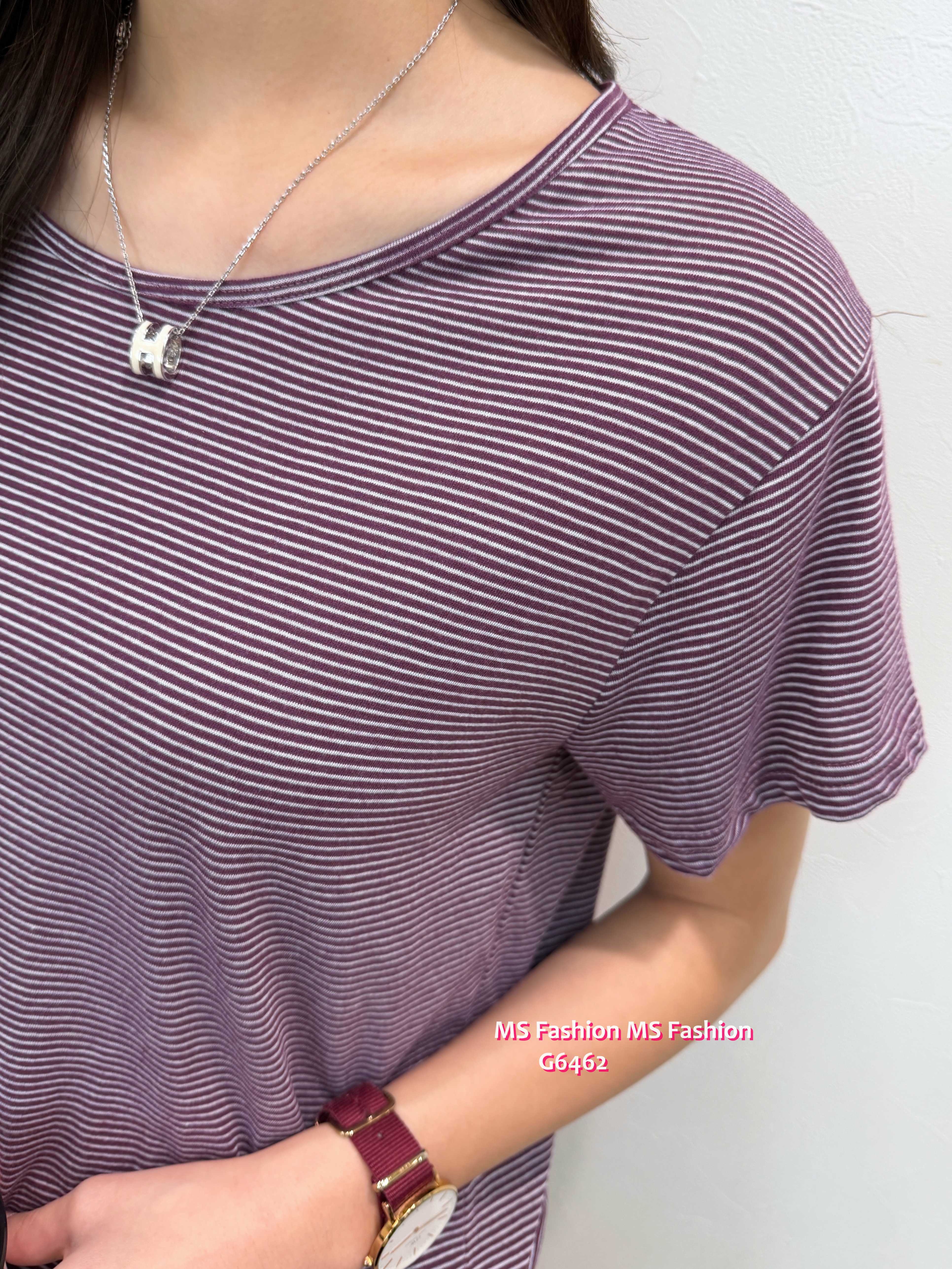 G6462 靚色橫間tee