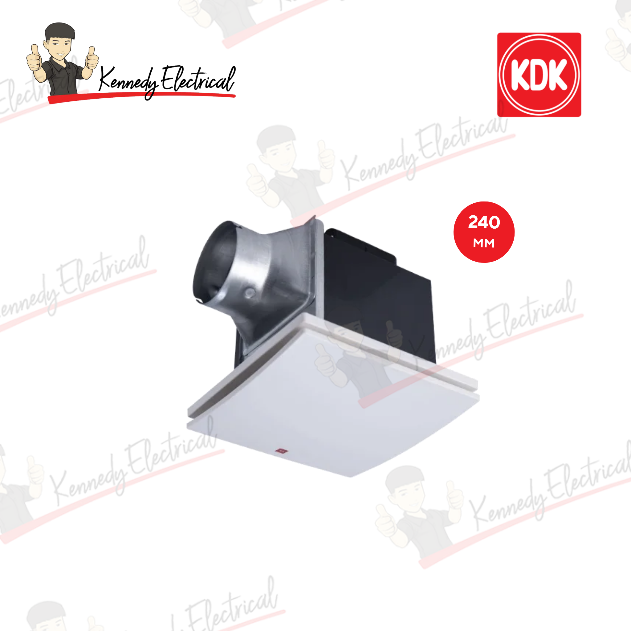 KDK 240mm Ceiling Mount Sirocco Fan 24CUBM (New)
