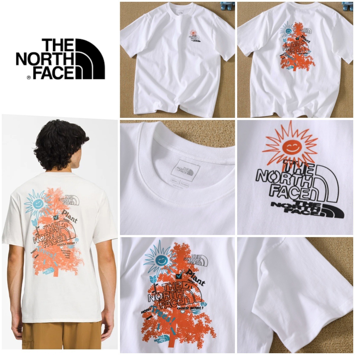 The North Face 太陽花大樹印花短袖Tee