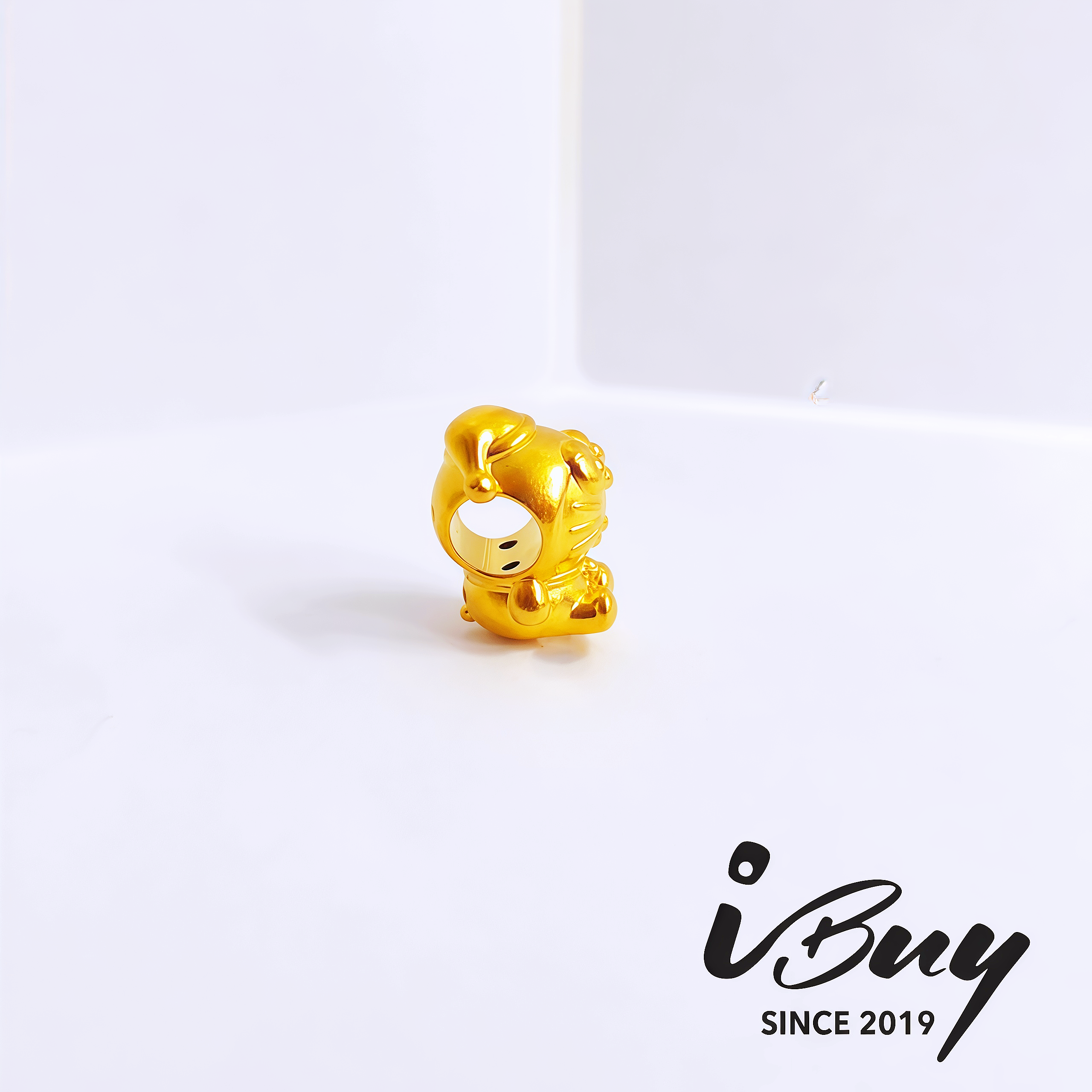 916 HARD GOLD SANTA HAT DORAEMON SPACER BEAD 916 硬金 哆啦A梦圣诞帽串咀
