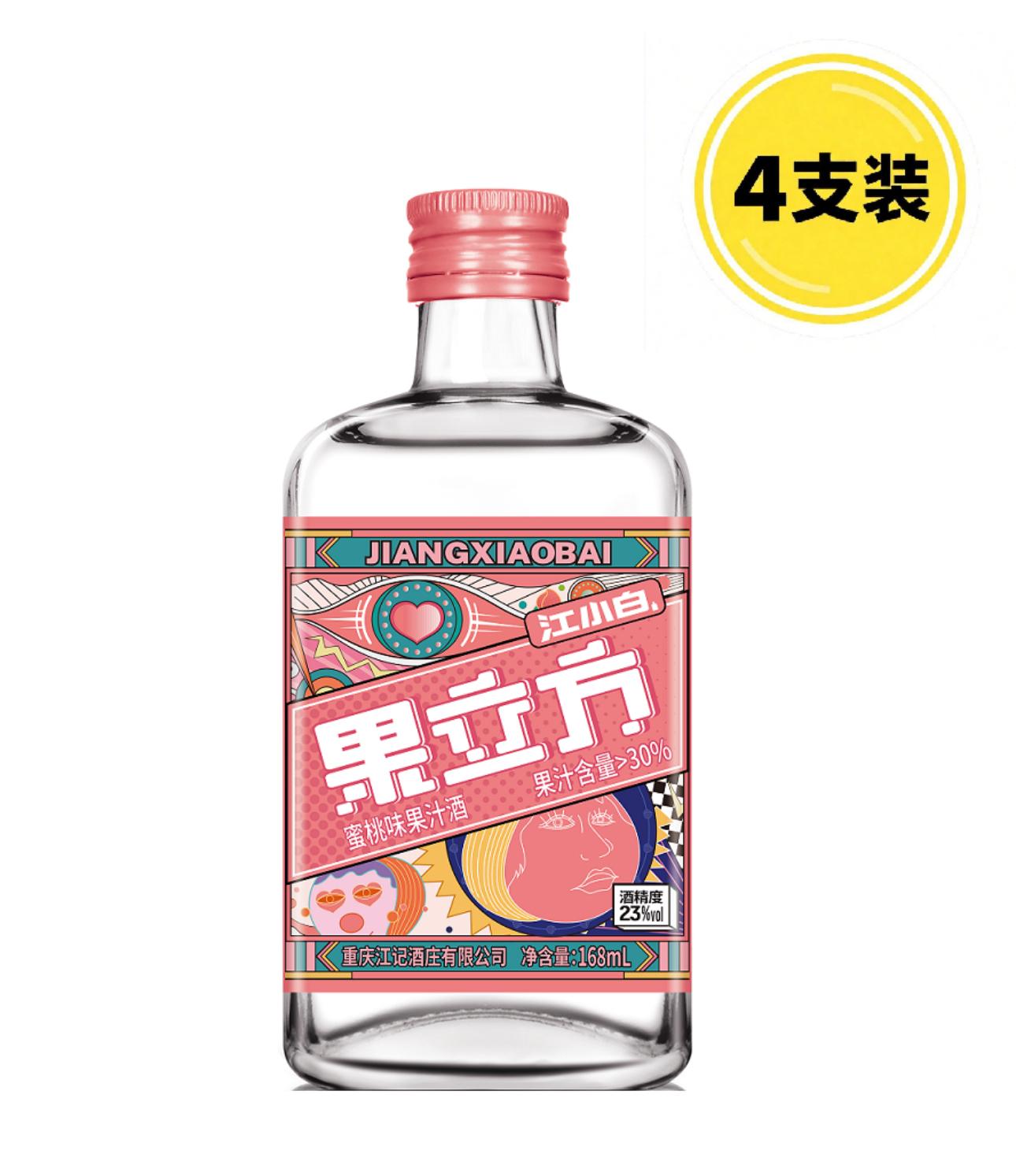 江小白果立方蜜桃味果酒 23% 168ml 4支裝 (1 x 24 x 168ml)  C2JXBP168WL