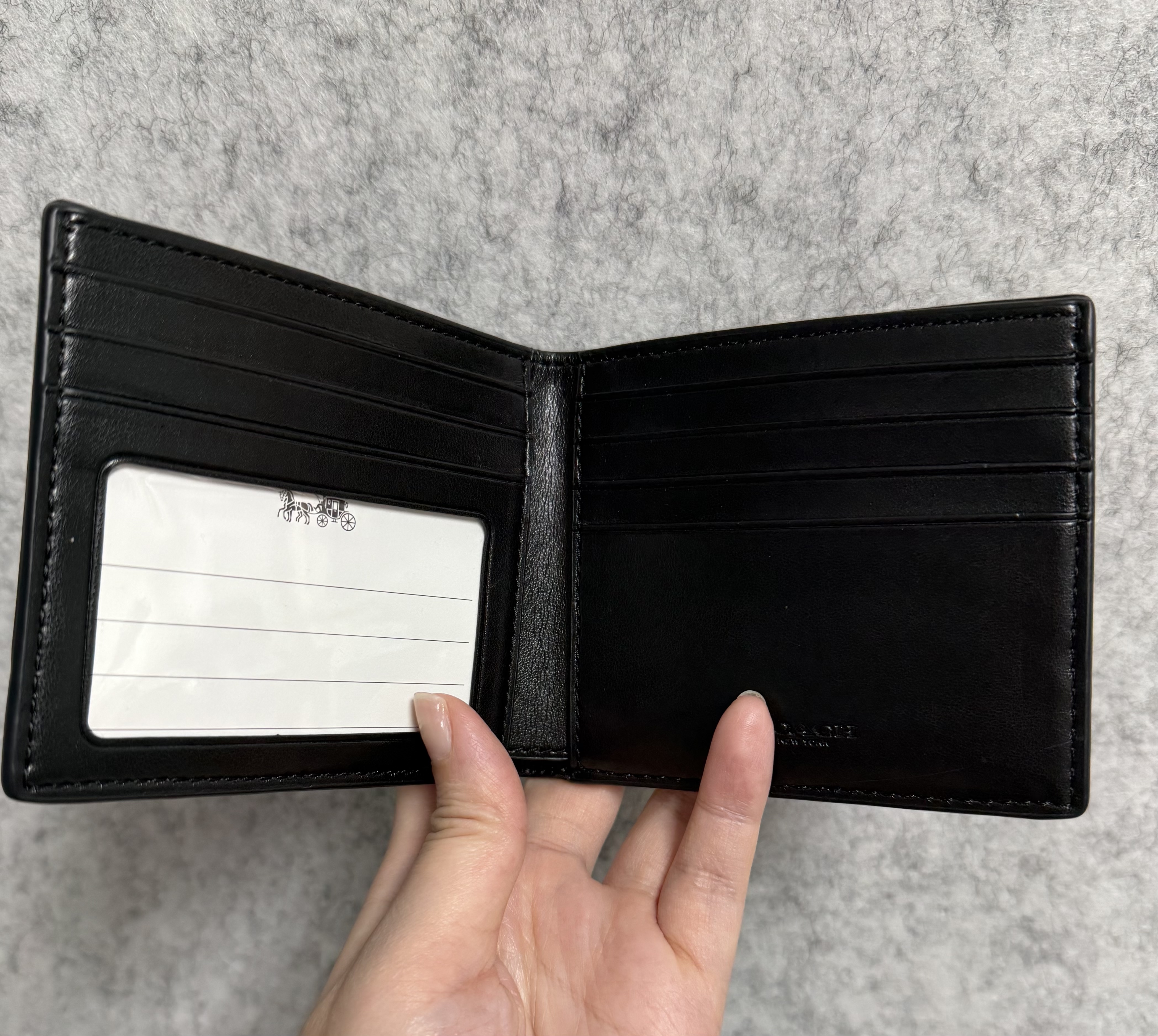 [香港現貨] Coach 男裝 Id Billfold Wallet In Signature Canvas