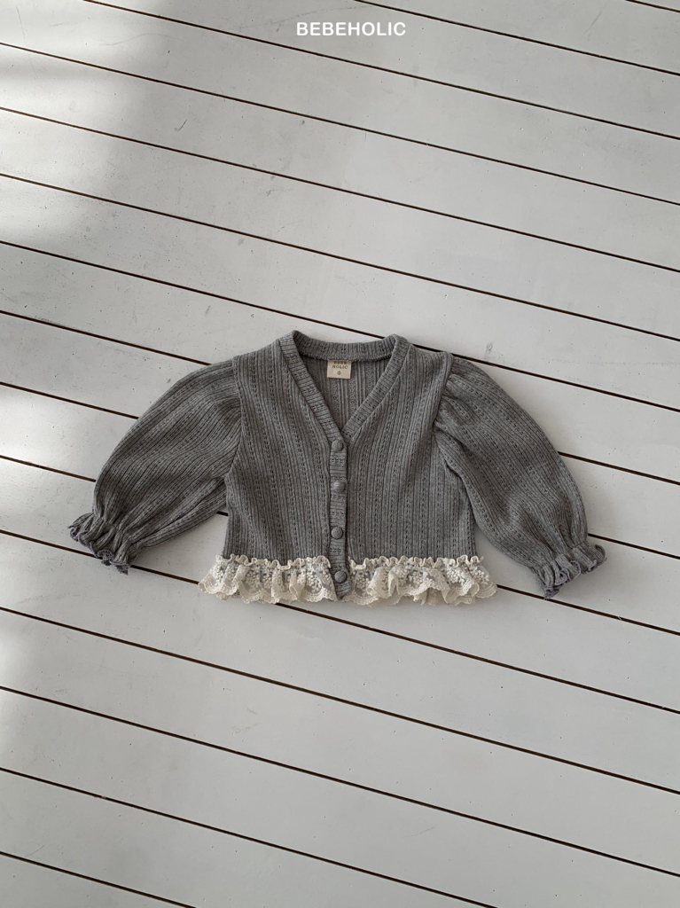 🌸預訂 韓國直送🌸🇰🇷BEBEHOLIC兩色蕾絲花邊束袖開襟外套