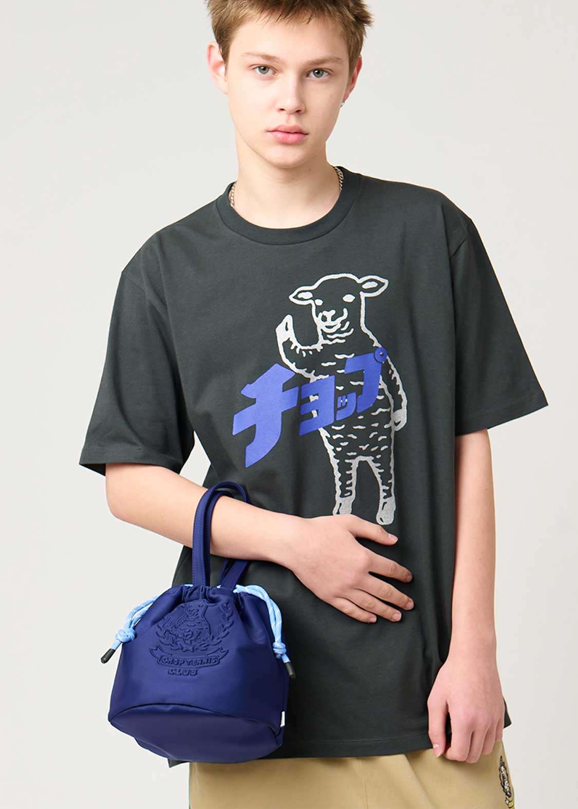 📦訂購 日本限定 graniph LAMB CHOP 功夫綿羊 索繩手提袋 (S)