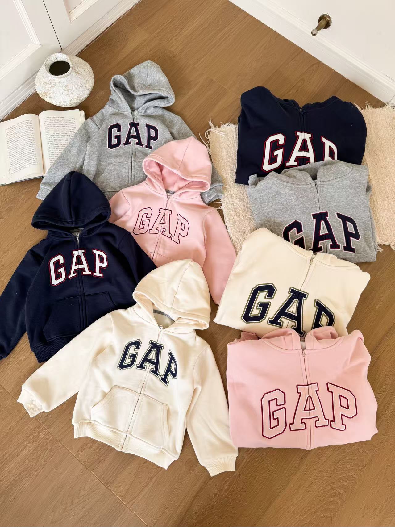 預訂款～ #1027成人款 廠單GAP 2.0親子裝加牛奶絨外套 成人S/M/L/XL碼