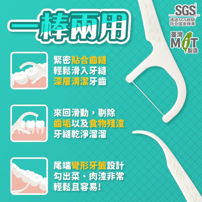 $55袋.2袋起$45袋.台製 超細滑彎尾尖牙線棒450支-綠色袋裝