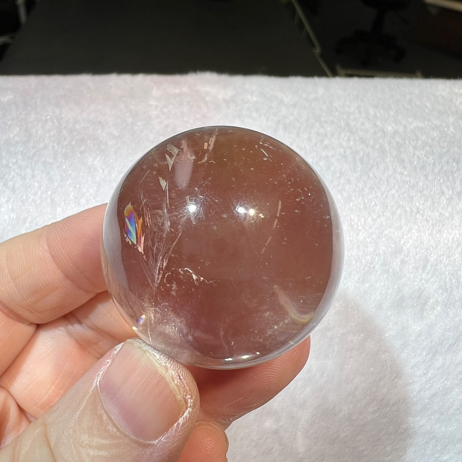 白水晶球 3.5cm+/- (不連座)#CA0066