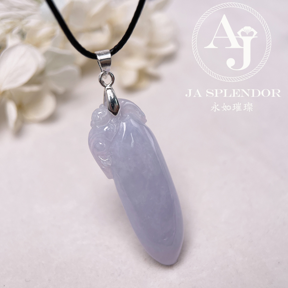 JN-771 天然翡翠A玉 紫羅蘭玉靈猴獻壽萬壽果吊墜
