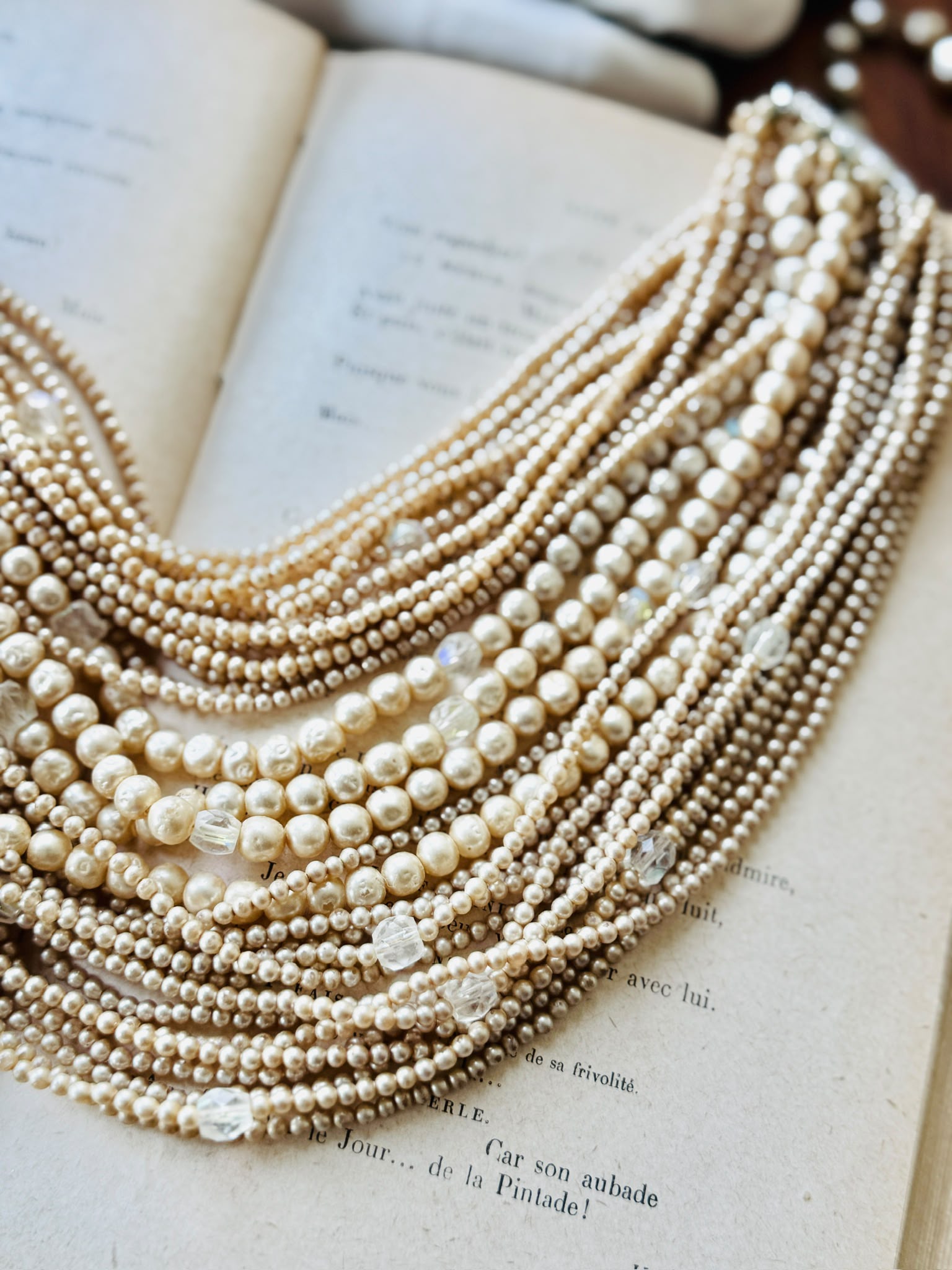 Vintage 1960s Multiple-Row Statement Princess Necklace (MT2648)