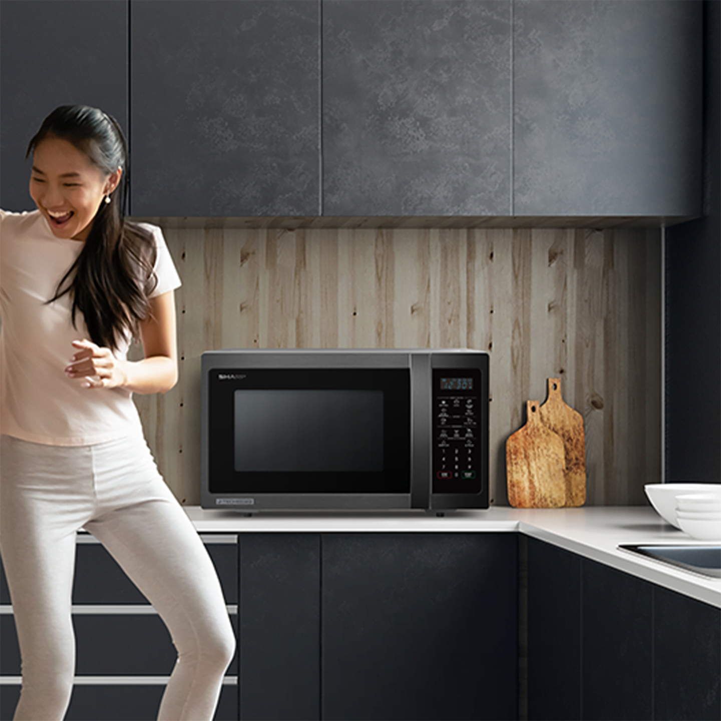 Sharp 28L Grill Microwave Oven (R759EBS)