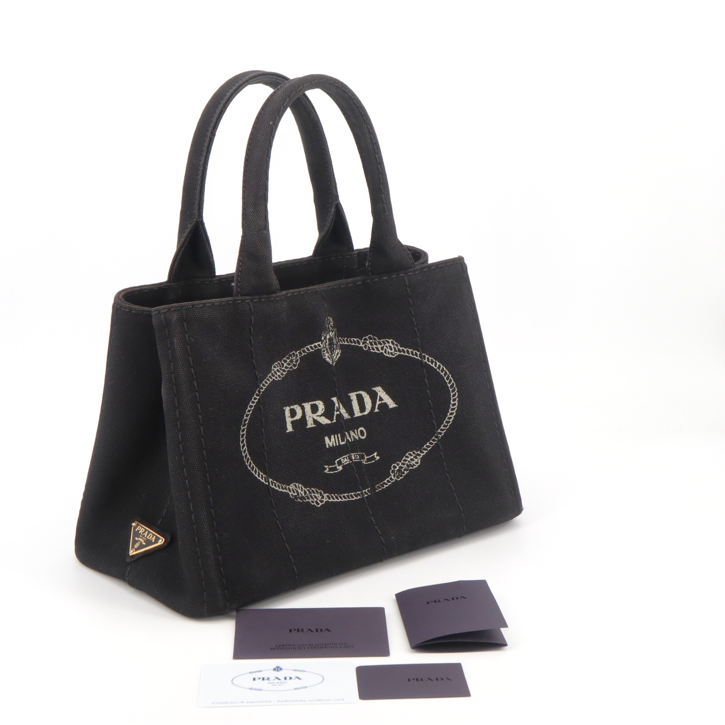 Prada Canapa Canvas Tote Bag