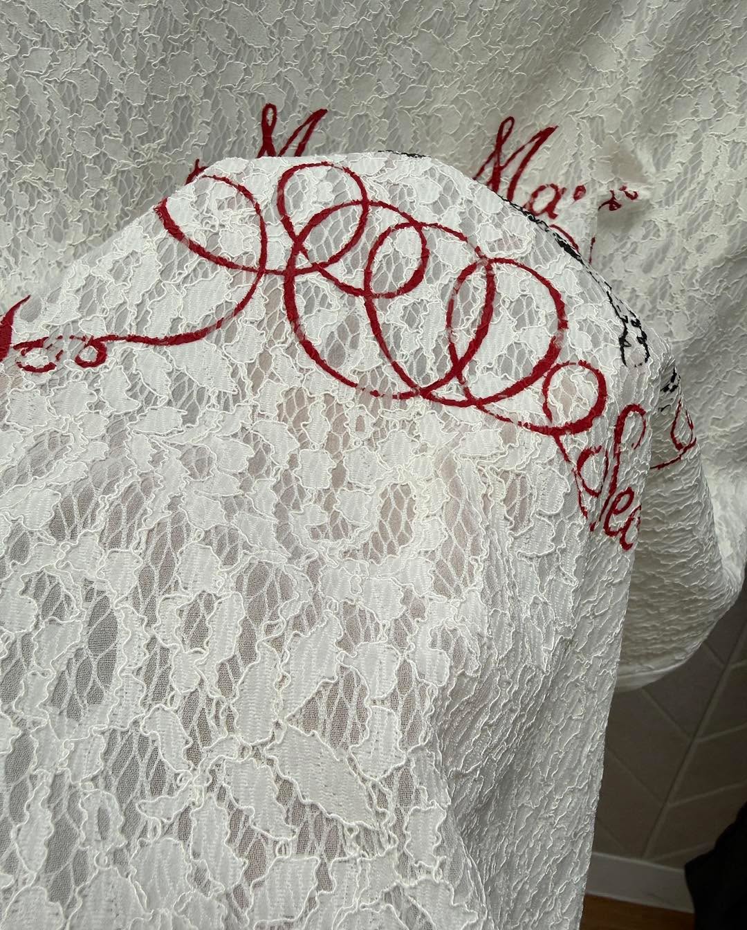 木馬印花鏤空lace背心