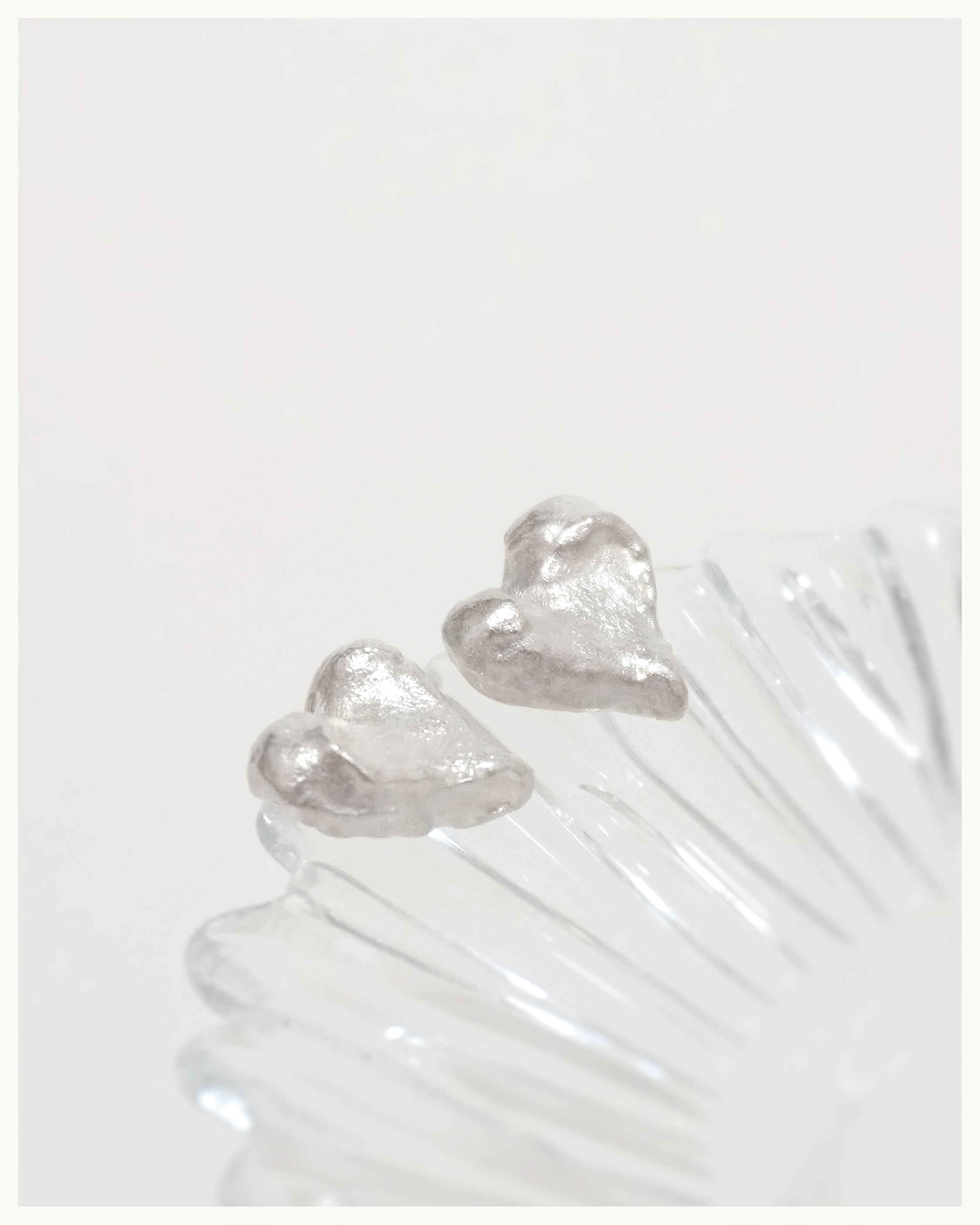 Raw Love Heart Earrings