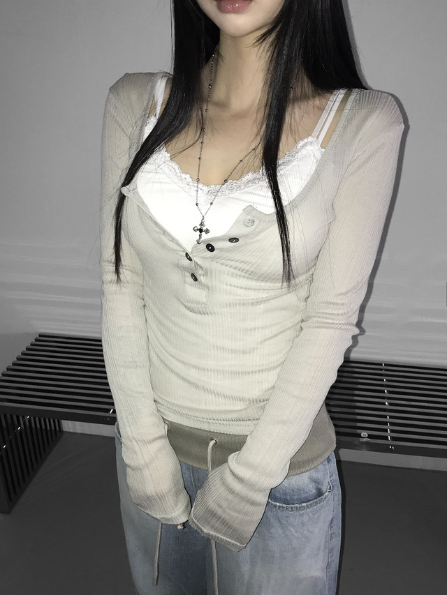 Slim Fit Lace Trim Bodysuit